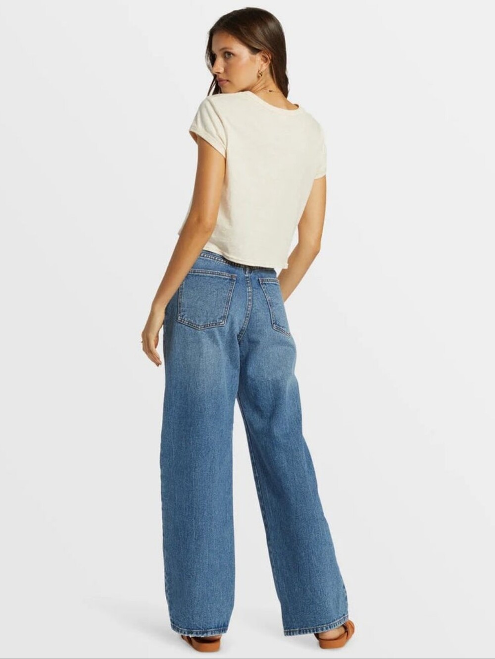 Billabong Aaliyah Baggy Denim Jean In Alda Blue 30 - Picture 2 of 14